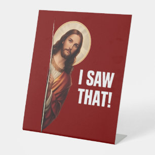 Expositor En L Diseño de meme cristiano divertido de Jesús "Lo vi