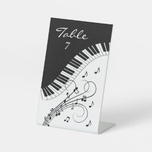 Expositor En L Diseño de mesa número para música de teclado de pi