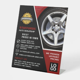Expositor En L Diseño de rueda de coche, publicidad de autodistri
