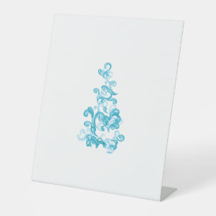 Expositor En L Diseño decorativo azul bola, turquesa medio