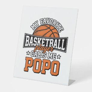 Expositor En L Diseño Deportivo Vintage Divertido Baloncesto Popo