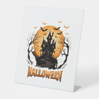 Expositor En L Diseño Gráfico de Casa Embrujada de Halloween Murc