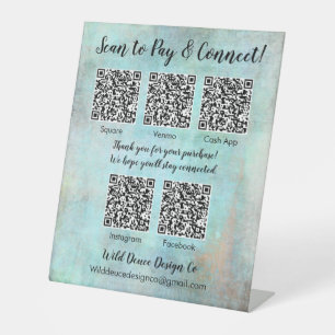 Expositor En L Diseño personalizado Aqua Vintage Grunge Wild Deuc