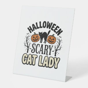 Expositor En L Diseño vectorial vintage de señora gato espeluznan
