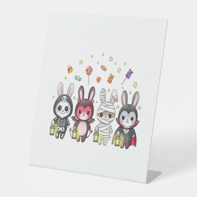 Expositor En L Disfraz de conejo de Halloween (Anverso)