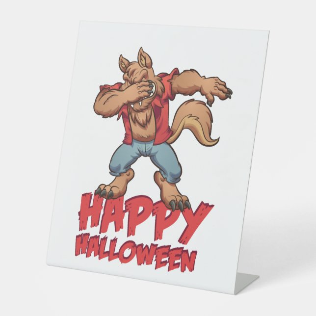 Expositor En L Disfraz de Halloween Dabbing Werwolf Halloween (Anverso)