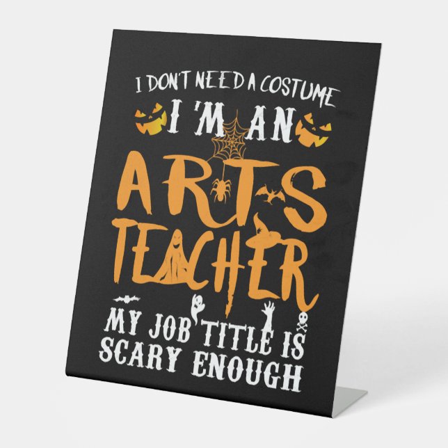 Expositor En L Disfraz divertido del profesor de arte Halloween (Anverso)