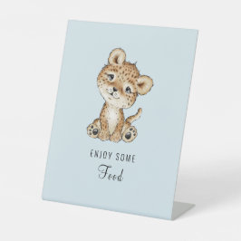 Expositor En L Disfruta de algo de Baby Shower de Food Baby Leopa