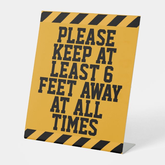 Expositor En L Distancia social de seis pies (Anverso)