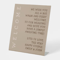 Diversión informal bienvenida a la tipografía Boda