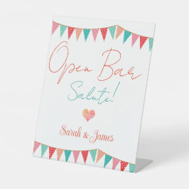 Expositor En L Divertido y elegante número de bar abierto de boda