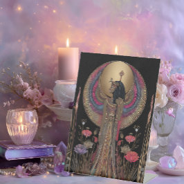 Expositor En L Divine Egyptian Goddess Isis Rainbow Gold on Black