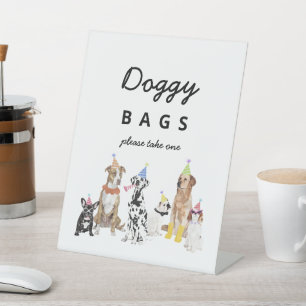 Expositor En L Doggy Bags Dog Birthday Favor Rótulo