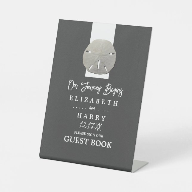 Expositor En L Dólar de arena solitaria - Gris carbonero - Boda e (Anverso)