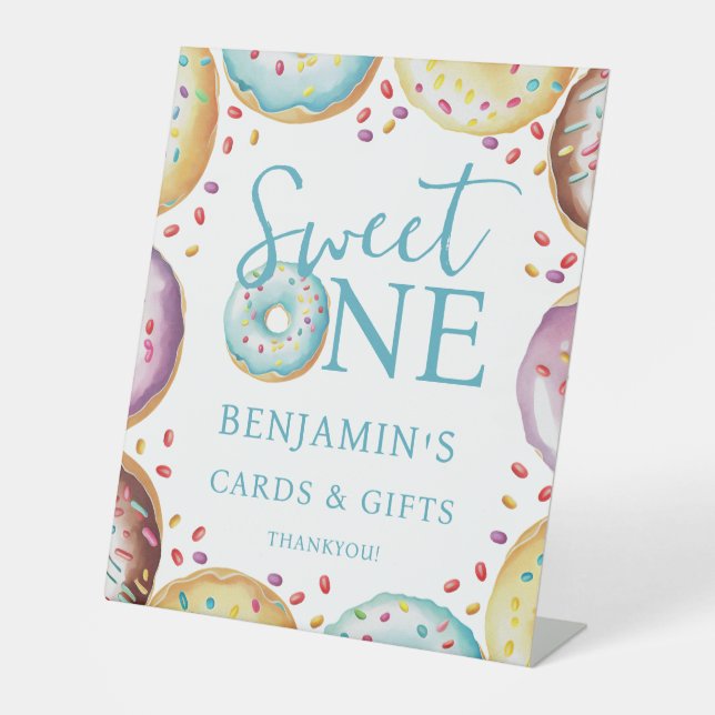 Expositor En L Donut Sweet One First Birthday Gifts and Cards (Anverso)