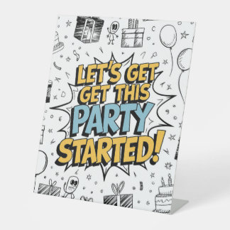 Expositor En L Doodle Art Explosion Birthday Design