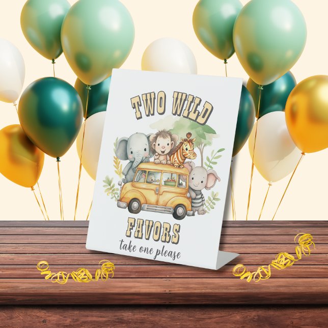 Expositor En L Dos animales safari de cumpleaños para niños salva (Subido por el creador)