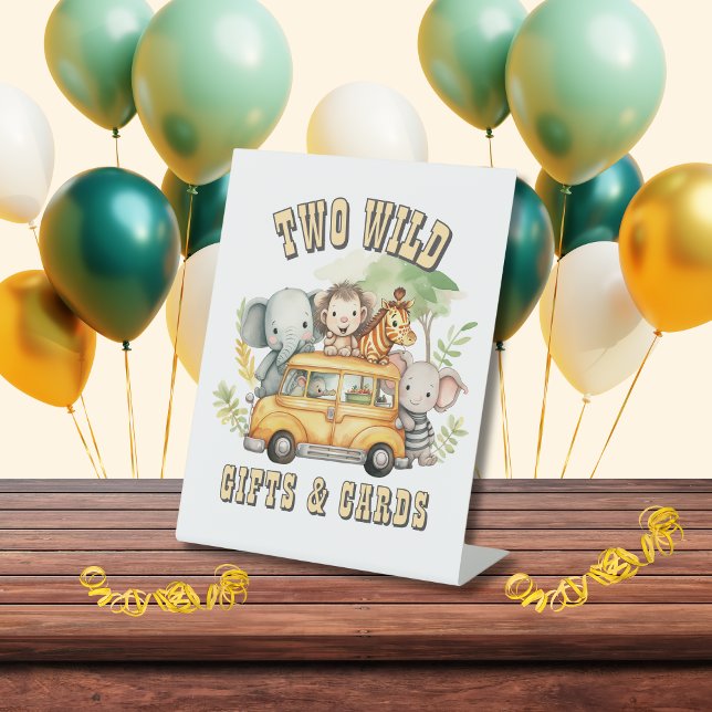 Expositor En L Dos animales safari de cumpleaños para niños salva (Subido por el creador)