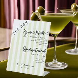 Expositor En L Dos bebidas de firma, cóctel o Rótulo de cócteles