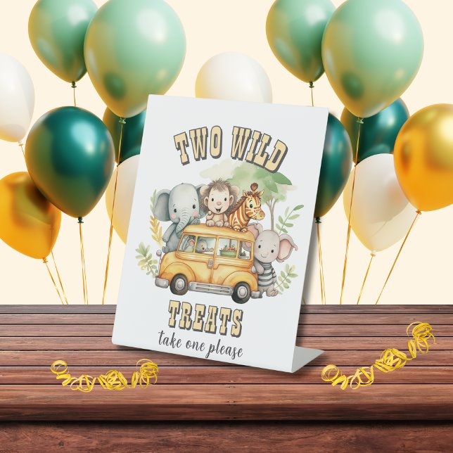 Expositor En L Dos chicos salvajes cumpleaños safari animales  (Subido por el creador)
