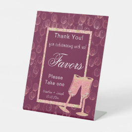 Expositor En L Dos gafas de champán burbujeantes para el peatón f