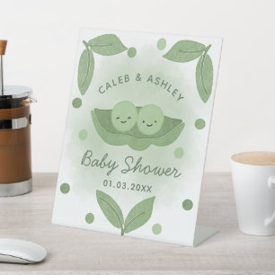 Expositor En L Dos margaritas en un Baby Shower para niños gemelo