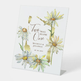 Expositor En L Dos se convertirán en un Boda de marco dorado de u