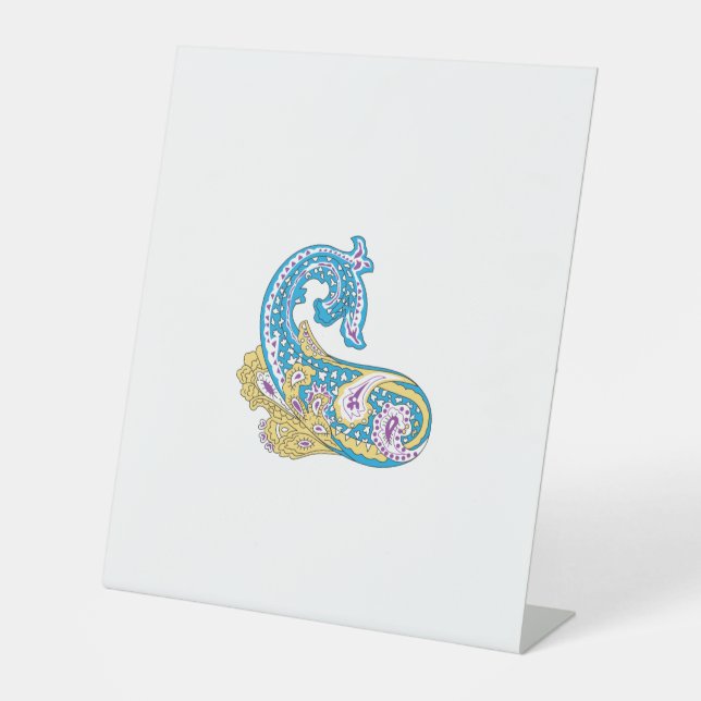 Expositor En L Dot, Sherpa Blue, Golden Sand Design (Anverso)