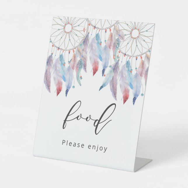 Expositor En L Dreamcatcher Theme Boho Baby Shower Food (Anverso)
