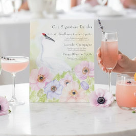 Expositor En L Drink Bridal Shower Whooping Crane Anemones 