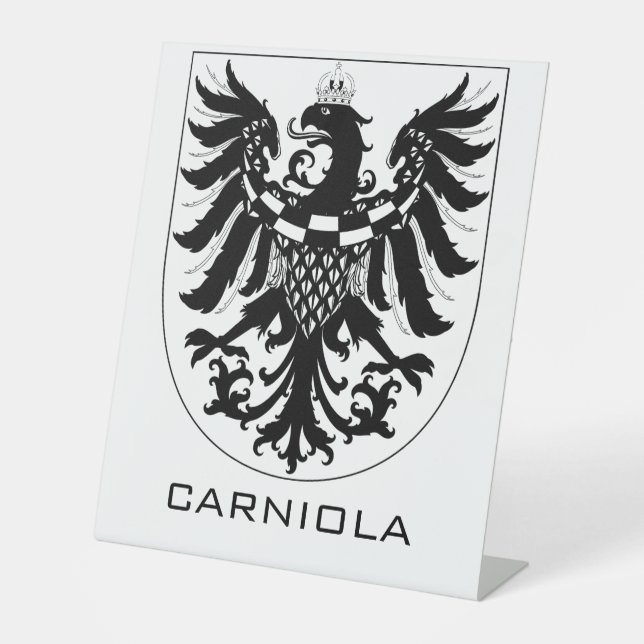 Expositor En L Ducado de Carniola Arte heráldico monocromo (Anverso)