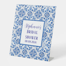 Expositor En L Ducha azul mediterránea azul de azulejos portugues