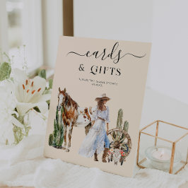 Expositor En L Ducha Boho Western Bridal | Tarjetas y regalos