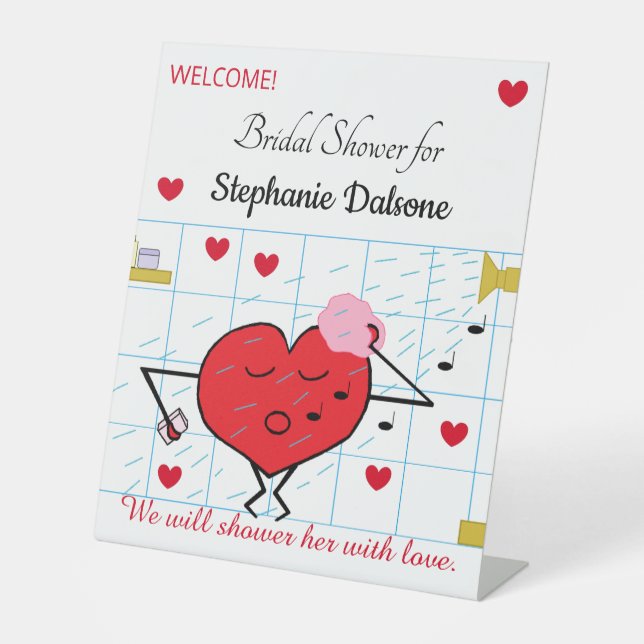 Expositor En L Ducha con amor - Ducha nupcial: (Anverso)