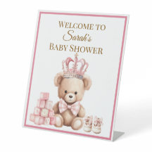 Ducha de Bebé del Osito Teddy Rosa Pastel Precioso