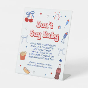 Expositor En L Ducha de Bebé Niña para el 4 de julio Juego de No 