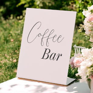 Expositor En L Ducha de bodas Rubor Pink Coffee Bar