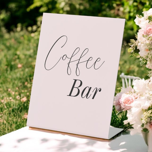 Expositor En L Ducha de bodas Rubor Pink Coffee Bar (Subido por el creador)