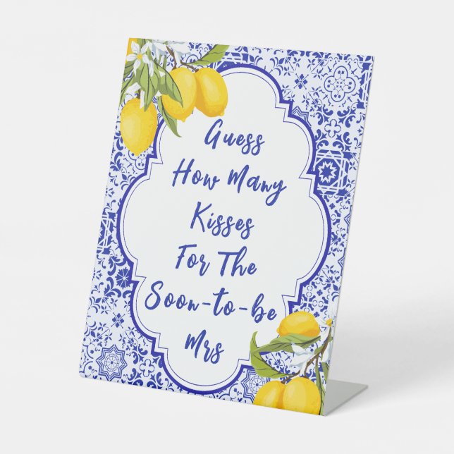 Expositor En L Ducha de limón italiano adivina cuántos besos (Anverso)