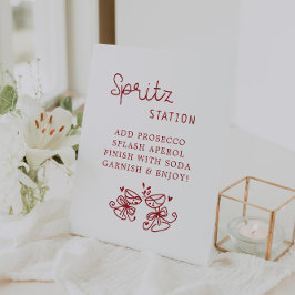 Expositor En L Ducha de novia en la estación de Spritz