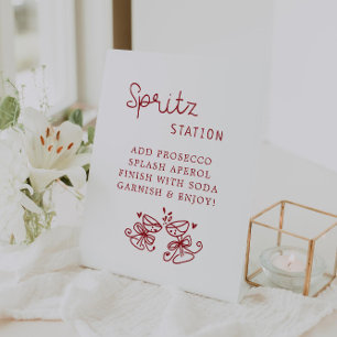 Expositor En L Ducha de novia en la estación de Spritz