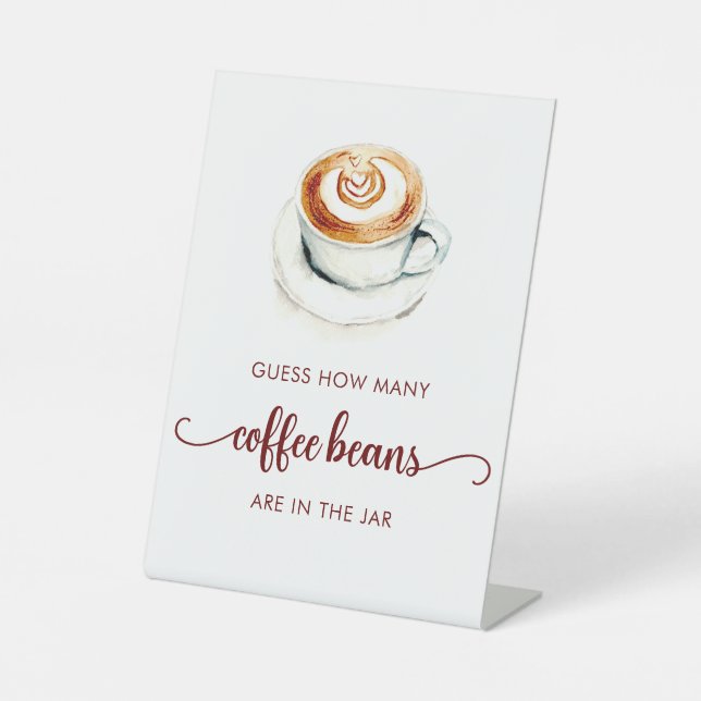 Expositor En L Ducha De Novias Adivinan Cuántos Beans De Café (Anverso)