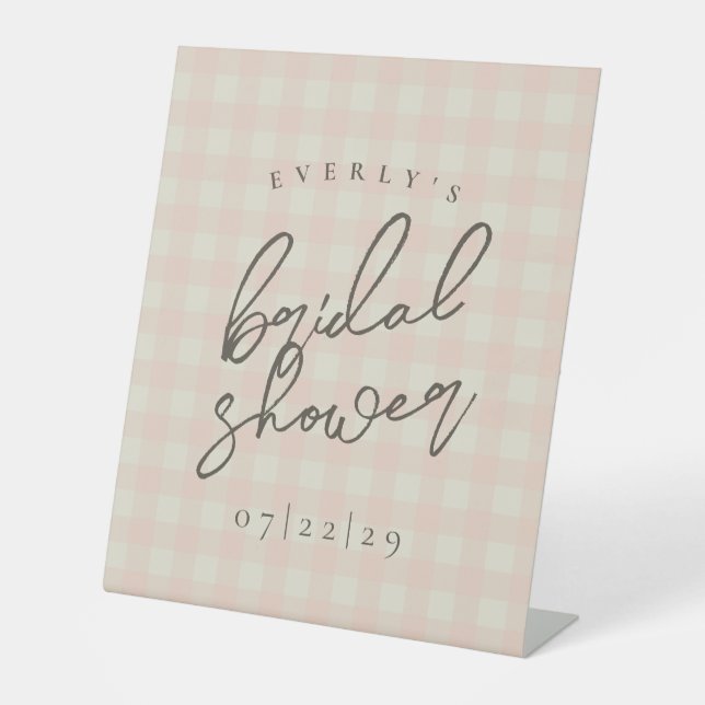 Expositor En L Ducha de novias de Buffalo Plaid (Anverso)