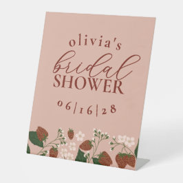 Expositor En L Ducha de novias de fresas de verano personalizada