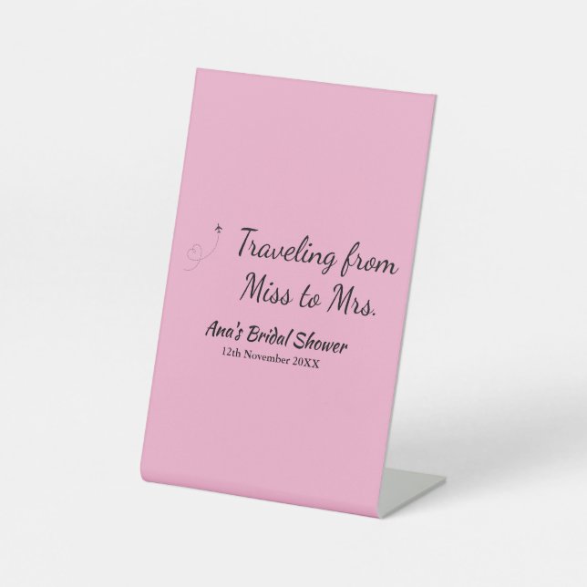 Expositor En L Ducha de novias de viaje añada fecha de caducidad  (Anverso)