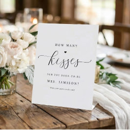 Expositor En L Ducha nupcial Cuántos Besos Juego Elegante Simple