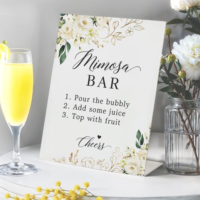 Expositor En L Ducha nupcial Mimosa Bar Mesa floral verde blanca (Subido por el creador)