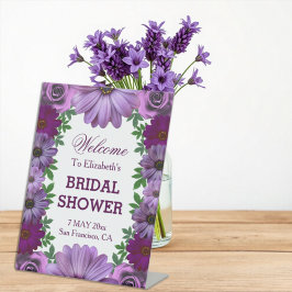 Expositor En L Ducha nupcial Regal Purple Floral