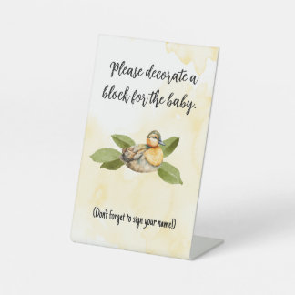 Expositor En L Duck Baby Shower Decoration Sign