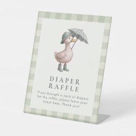 Expositor En L Duck Diaper Raffle Baby Shower Table Top